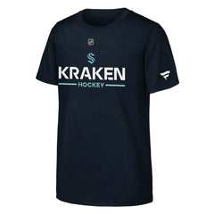 Seattle Kraken Fanatics Youth Authentic Pro Wordmark T-Shirt - Navy - NHL