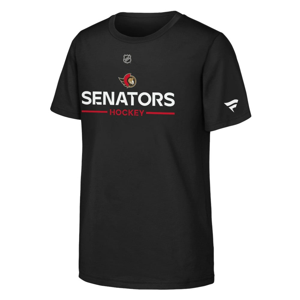 Ottawa Senators Fanatics Youth Authentic Pro Wordmark T-Shirt - Black - NHL