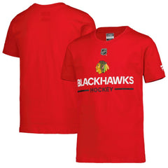 Chicago Blackhawks Fanatics Youth Authentic Pro Wordmark T-Shirt - Red - NHL
