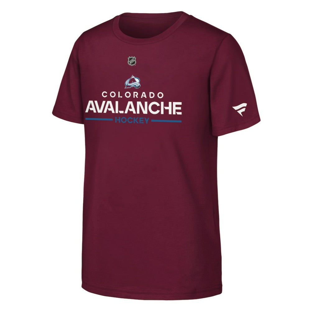 Colorado Avalanche Fanatics Youth Authentic Pro Wordmark T-Shirt - Burgundy - NHL