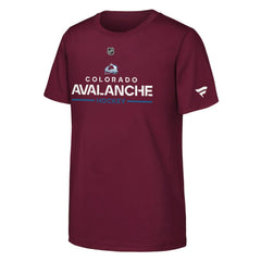 Colorado Avalanche Fanatics Youth Authentic Pro Wordmark T-Shirt - Burgundy - NHL