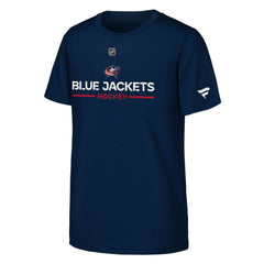 Columbus Blue Jackets Fanatics Youth Authentic Pro Wordmark T-Shirt - Navy - NHL