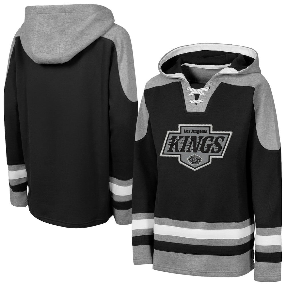 Los Angeles Kings Outerstuff Youth Ageless Must Have Home V-Neck Hoodie - Black - NHL
