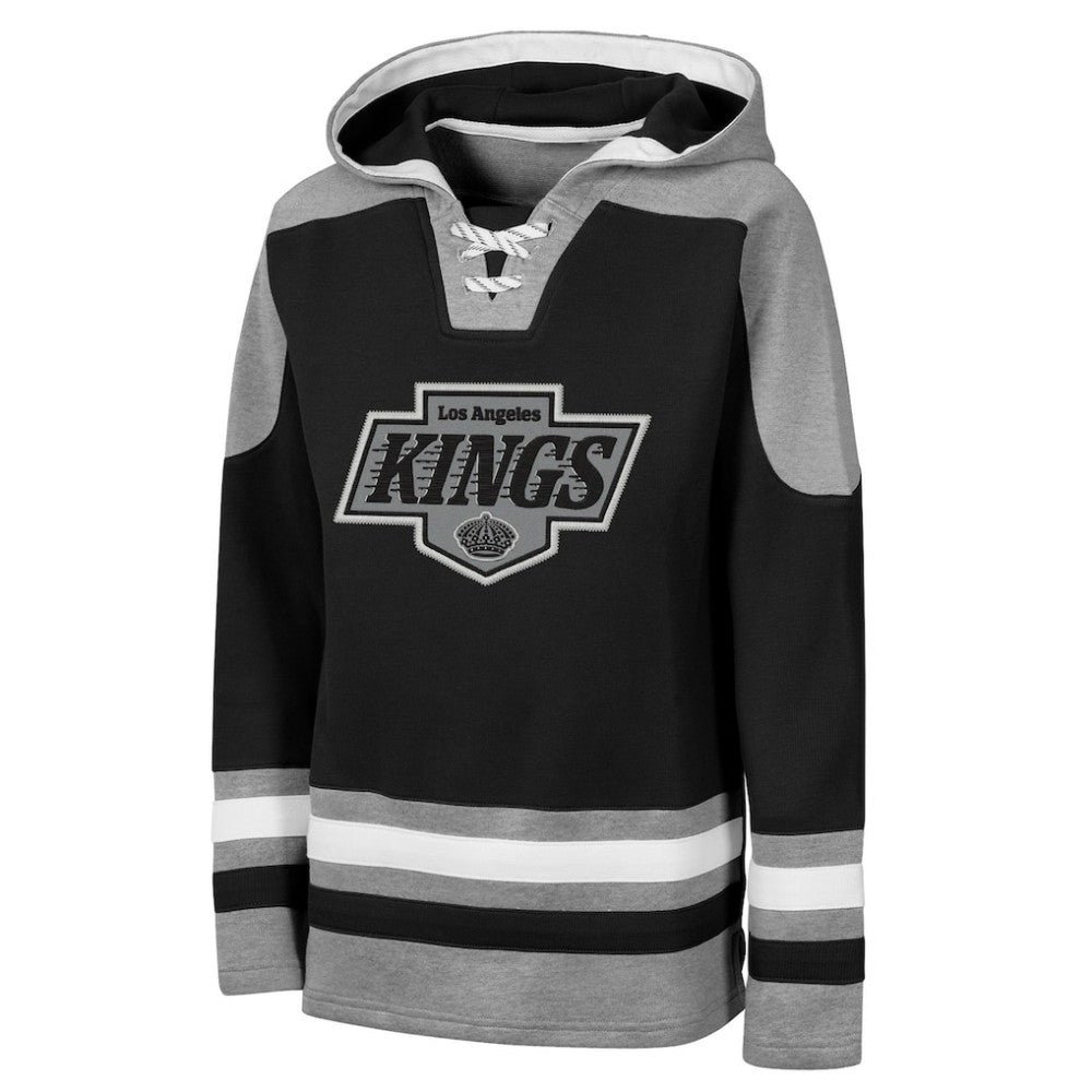 Los Angeles Kings Outerstuff Youth Ageless Must Have Home V-Neck Hoodie - Black - NHL