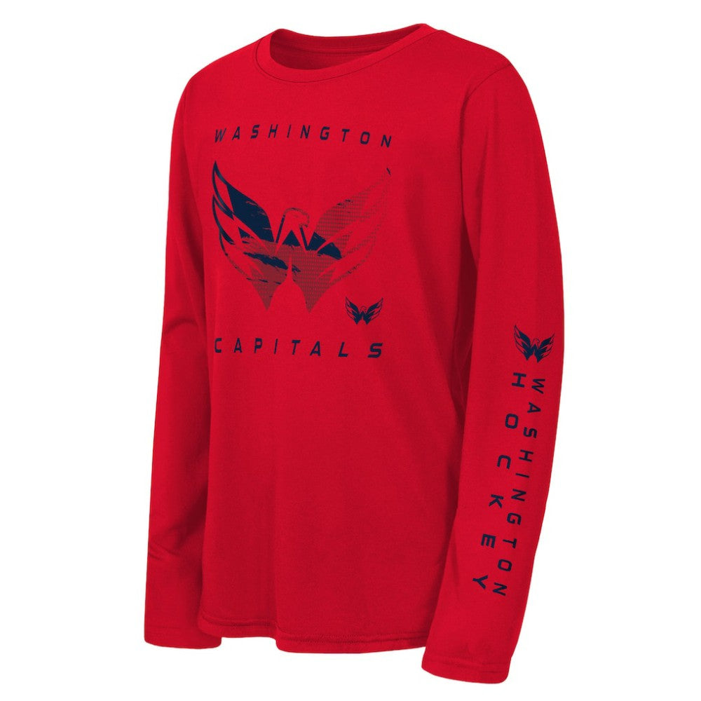 Washington Capitals Outerstuff Youth Seize the Win Long Sleeve T-Shirt - Red - NHL