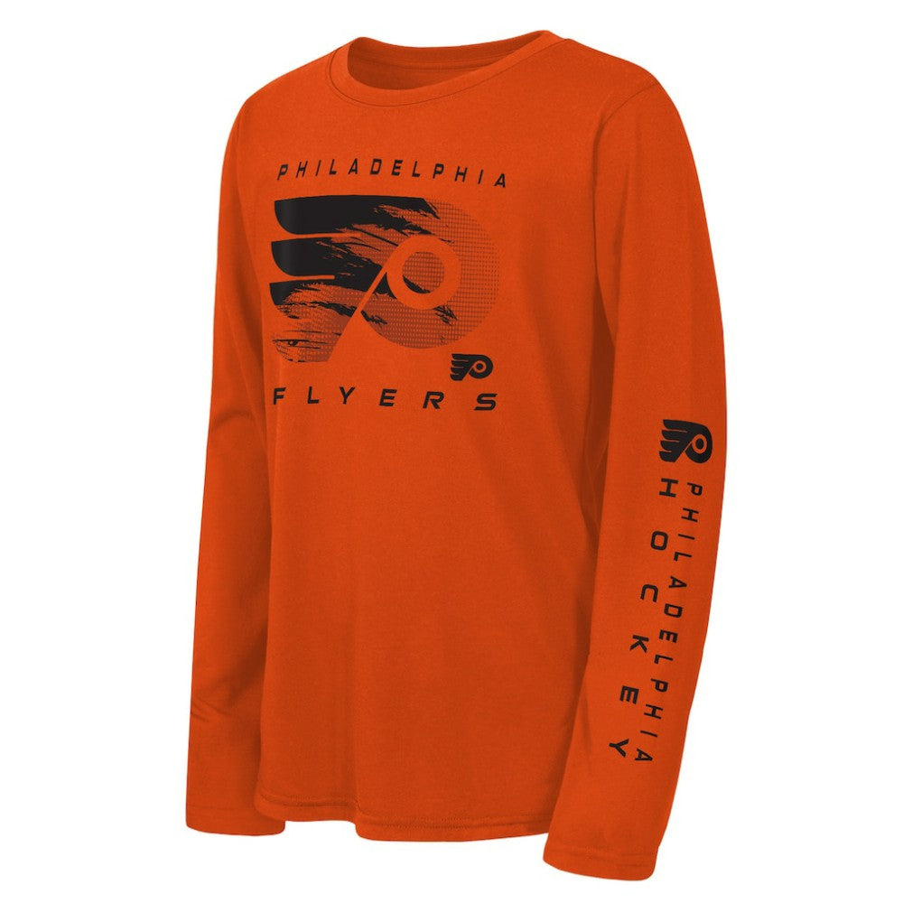 Philadelphia Flyers Outerstuff Youth Seize the Win Long Sleeve T-Shirt - Orange - NHL