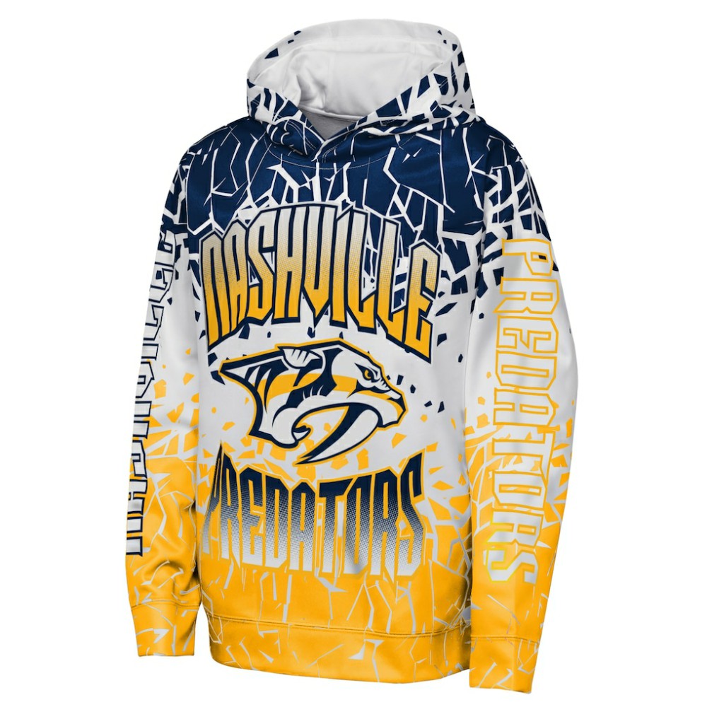 Nashville Predators Outerstuff Youth Frozen Frenzy Hoodie - Navy - NHL