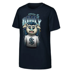 Seattle Kraken Outerstuff Youth Mascot Highlight T-Shirt - Navy - NHL