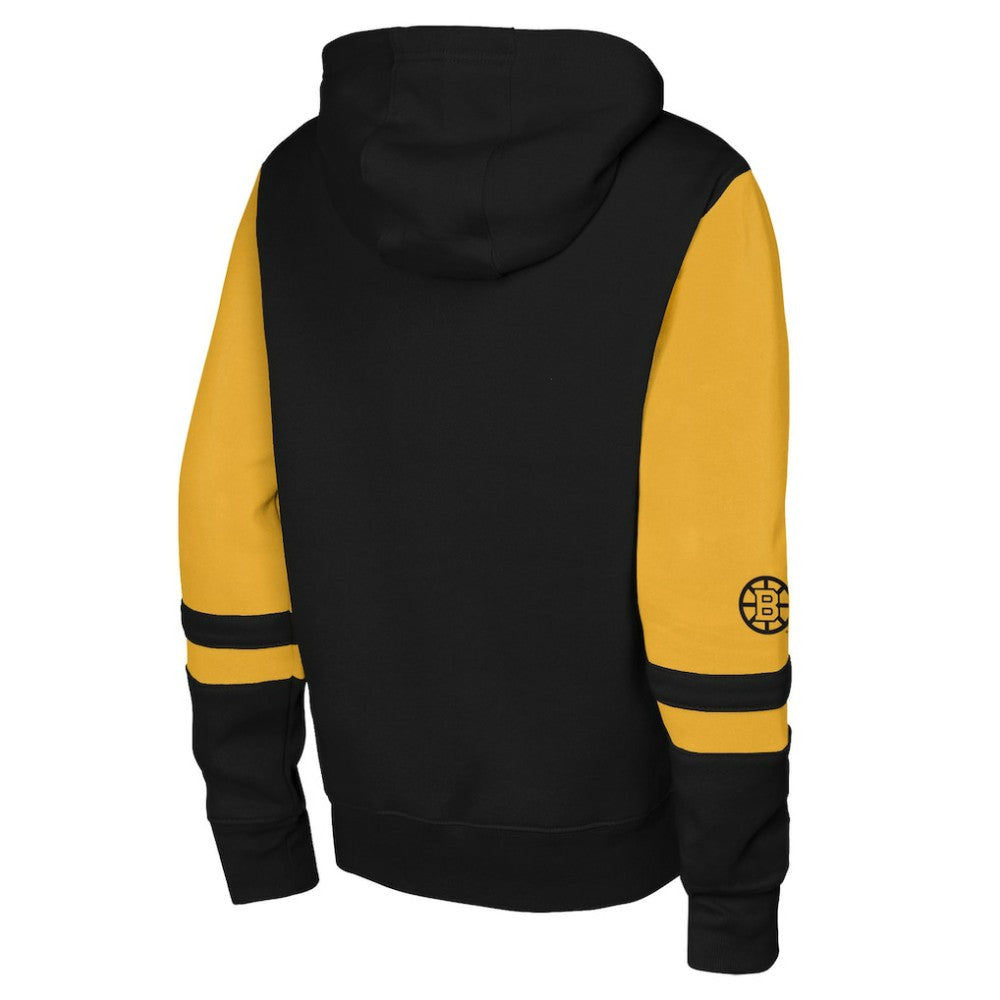 Boston Bruins Outerstuff Youth Face Off Full-Zip Hoodie - Black - NHL
