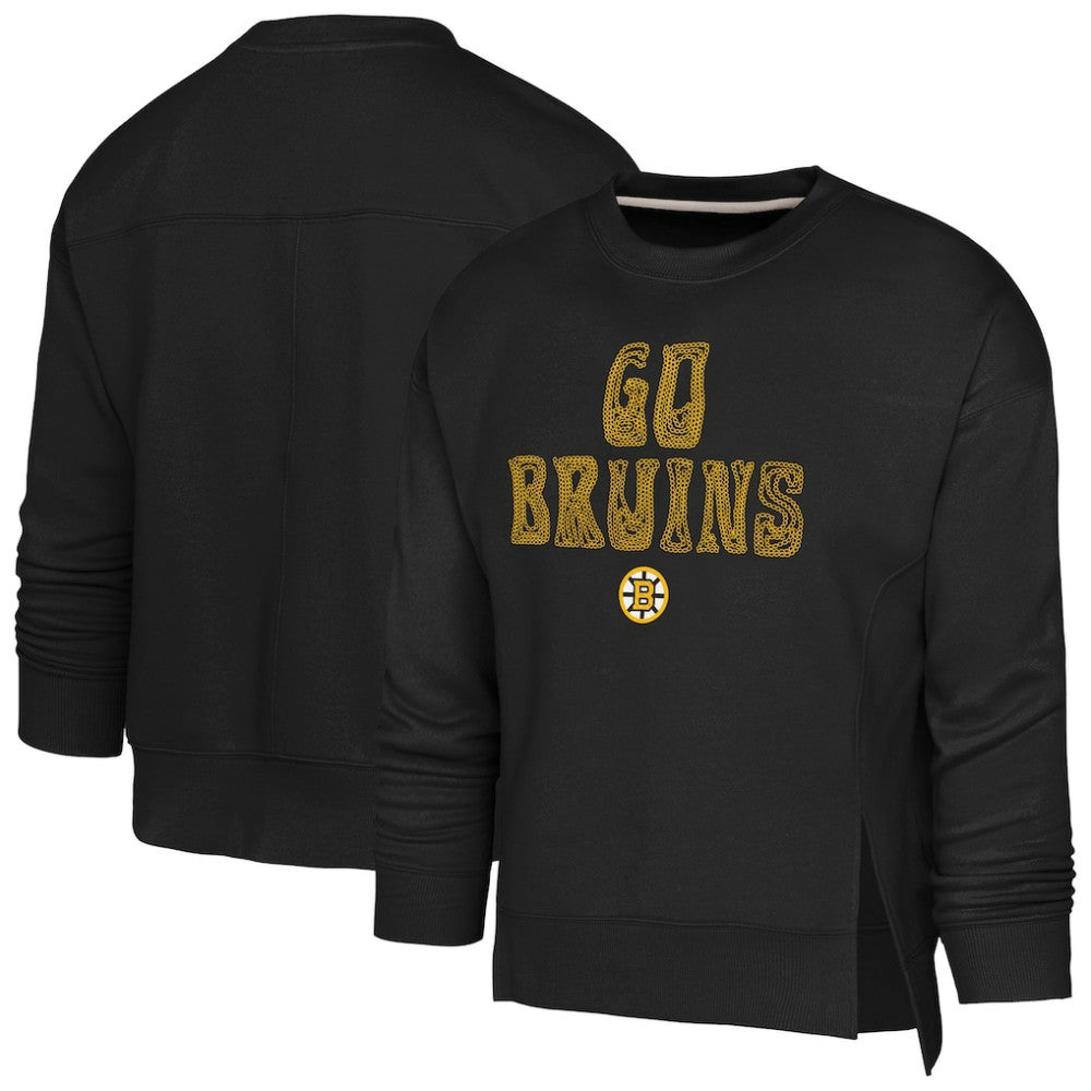 Boston Bruins Outerstuff Girls Youth Game Love Sweatshirt - Black - NHL