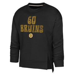 Boston Bruins Outerstuff Girls Youth Game Love Sweatshirt - Black - NHL