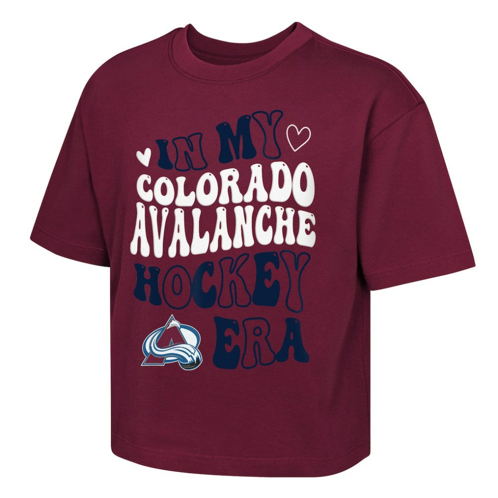 Colorado Avalanche Outerstuff Girls Youth In My Era Boxy T-Shirt - Burgundy - NHL