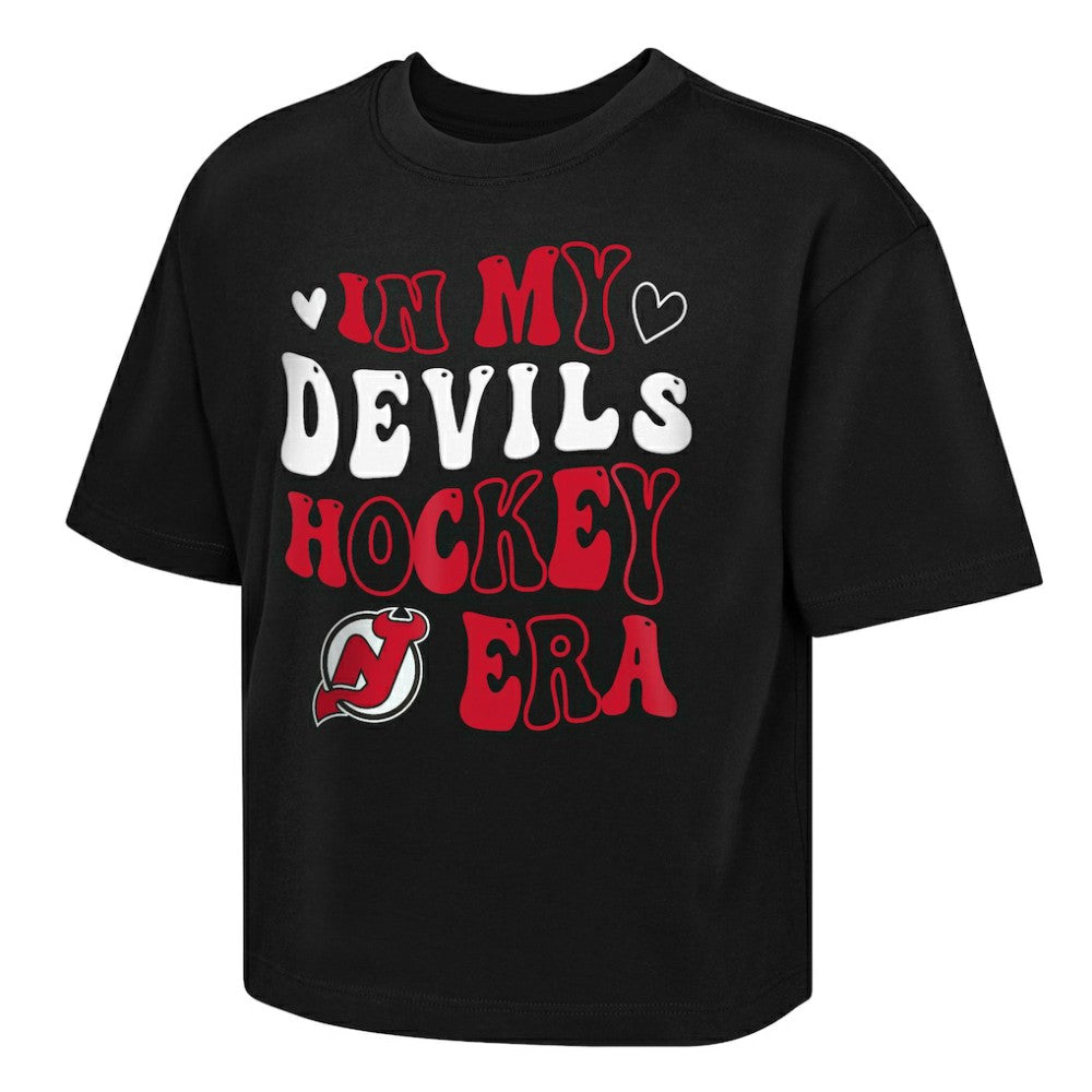 New Jersey Devils Outerstuff Girls Youth In My Era Boxy T-Shirt - Black - NHL