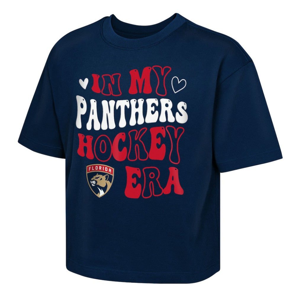 Florida Panthers Outerstuff Girls Youth In My Era Boxy T-Shirt - Navy - NHL