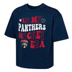 Florida Panthers Outerstuff Girls Youth In My Era Boxy T-Shirt - Navy - NHL