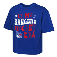 New York Rangers Outerstuff Girls Youth In My Era Boxy T-Shirt - Blue - NHL