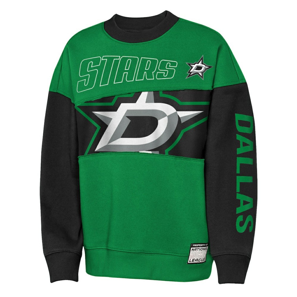 Dallas Stars Outerstuff Youth Impact Player Sweatshirt - Kelly Green/Black - NHL