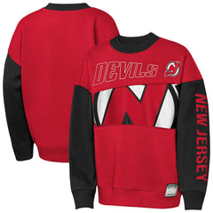 New Jersey Devils Outerstuff Youth Impact Player Sweatshirt - Red/Black - NHL