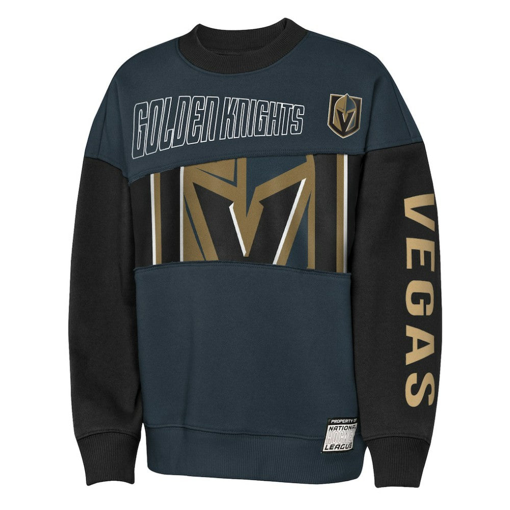 Vegas Golden Knights Outerstuff Youth Impact Player Sweatshirt - Steel/Black - NHL