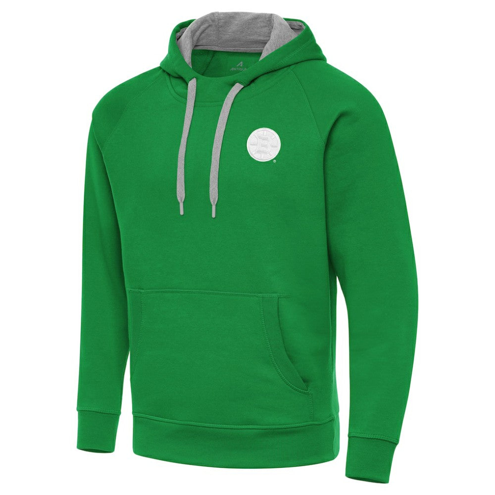 Boston Bruins Antigua St. Patrick's Day Victory Pullover Hoodie - Kelly Green - NHL