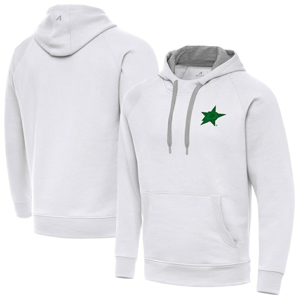 Dallas Stars Antigua St. Patrick's Day Victory Pullover Hoodie - White - NHL