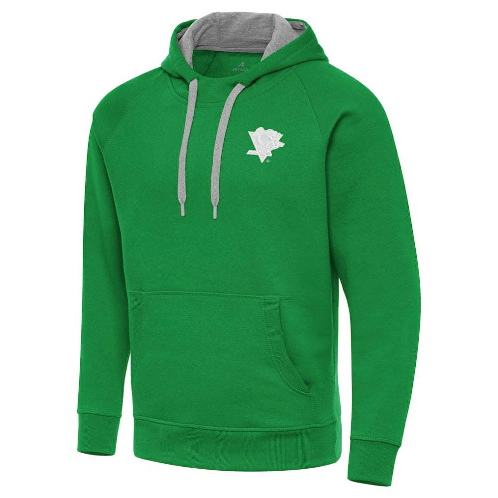 Pittsburgh Penguins Antigua St. Patrick's Day Victory Pullover Hoodie - Kelly Green - NHL