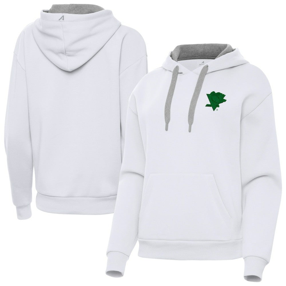 Pittsburgh Penguins Antigua Women's St. Patrick's Day Victory Pullover Hoodie - White - NHL