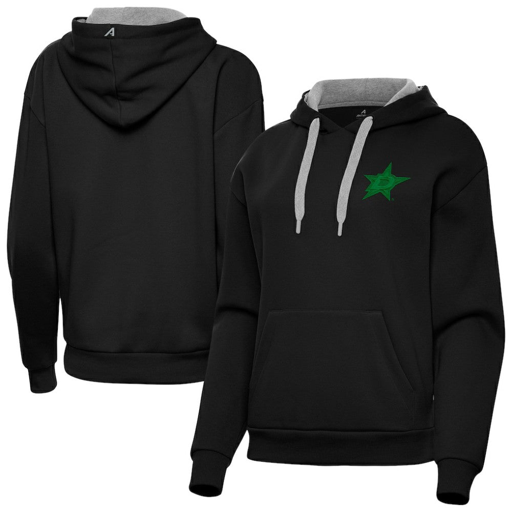 Dallas Stars Antigua Women's St. Patrick's Day Victory Pullover Hoodie - Black - NHL