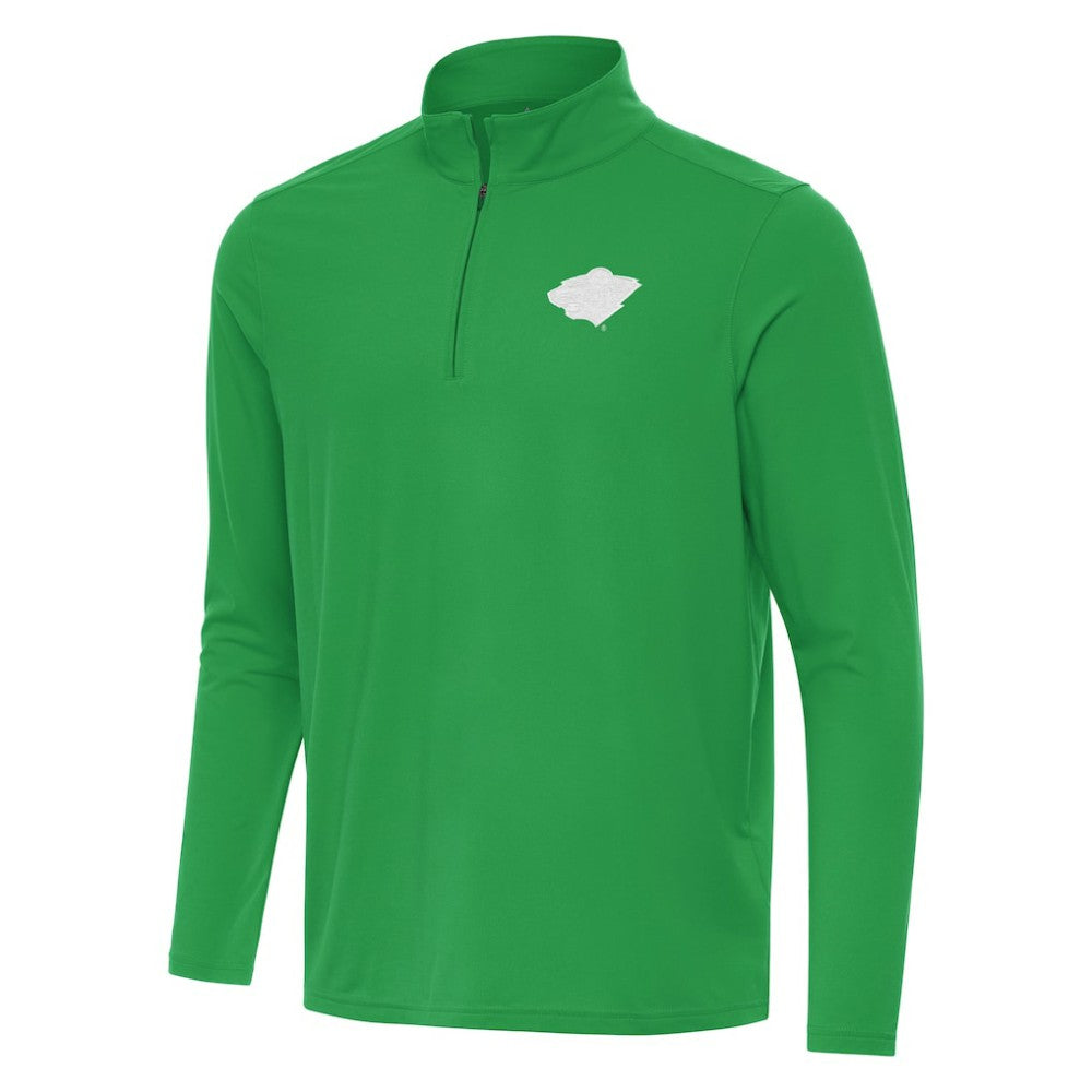 Minnesota Wild Antigua St. Patrick Intent Quarter-Zip Pullover Top - Kelly Green - NHL