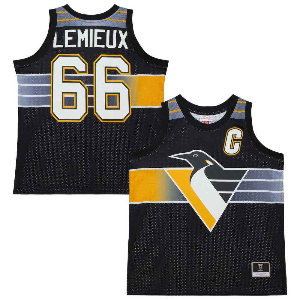 Mario Lemieux Pittsburgh Penguins Mitchell & Ness Unisex Maxxed Out Fashion Basketball Jersey - Black - NHL