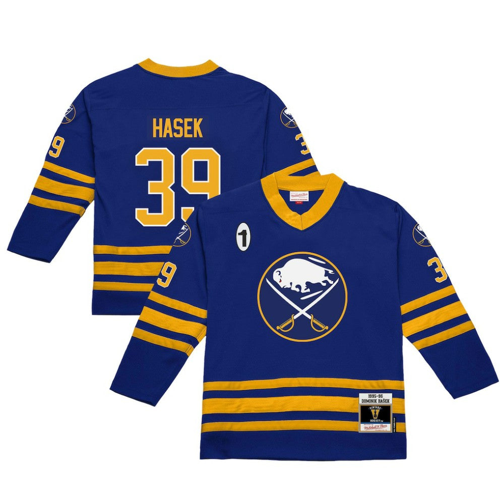 Dominik Hasek Buffalo Sabres Mitchell & Ness 1995-96 Power Play Jersey - Royal - NHL