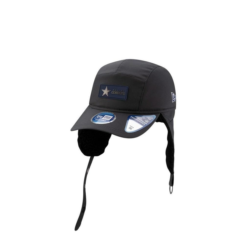 Dallas Cowboys New Era 2025 Sideline Cold Weather Runner Dog Ear Adjustable Hat Charcoal | NFL