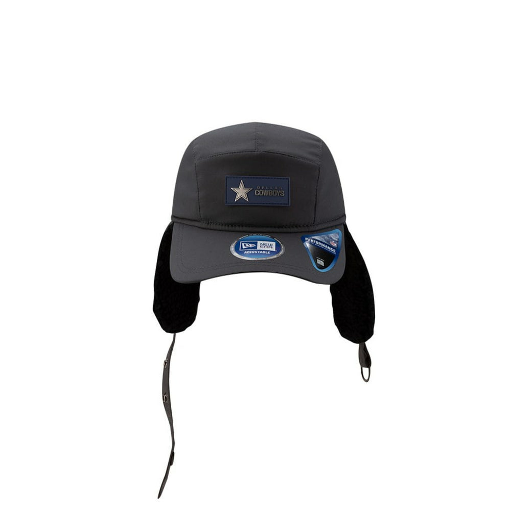 Dallas Cowboys New Era 2025 Sideline Cold Weather Runner Dog Ear Adjustable Hat Charcoal | NFL