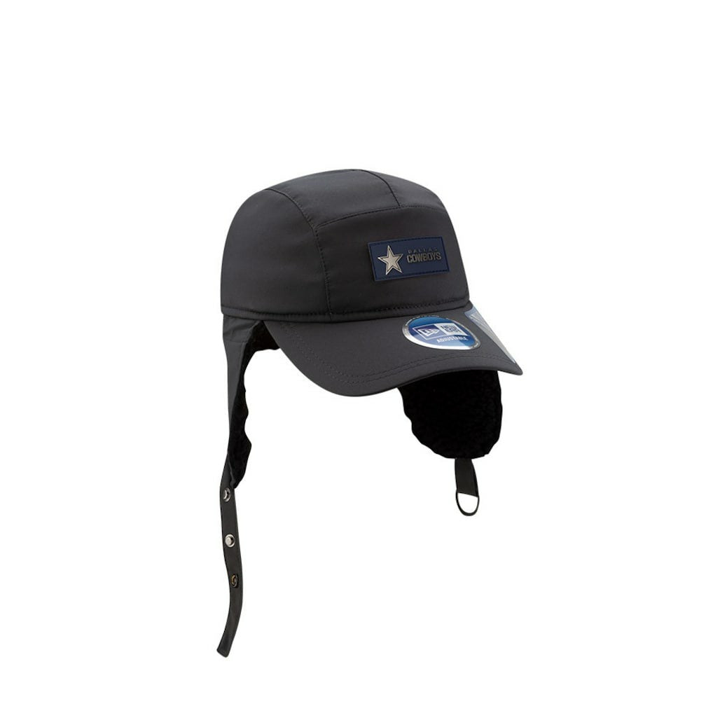 Dallas Cowboys New Era 2025 Sideline Cold Weather Runner Dog Ear Adjustable Hat Charcoal | NFL