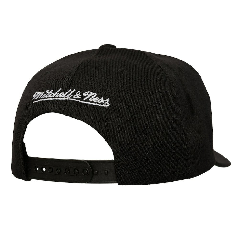 Los Angeles Kings Mitchell & Ness Busted Logo Wordmark Wrap-Around Pro Pinch Adjustable Hat - Black - NHL