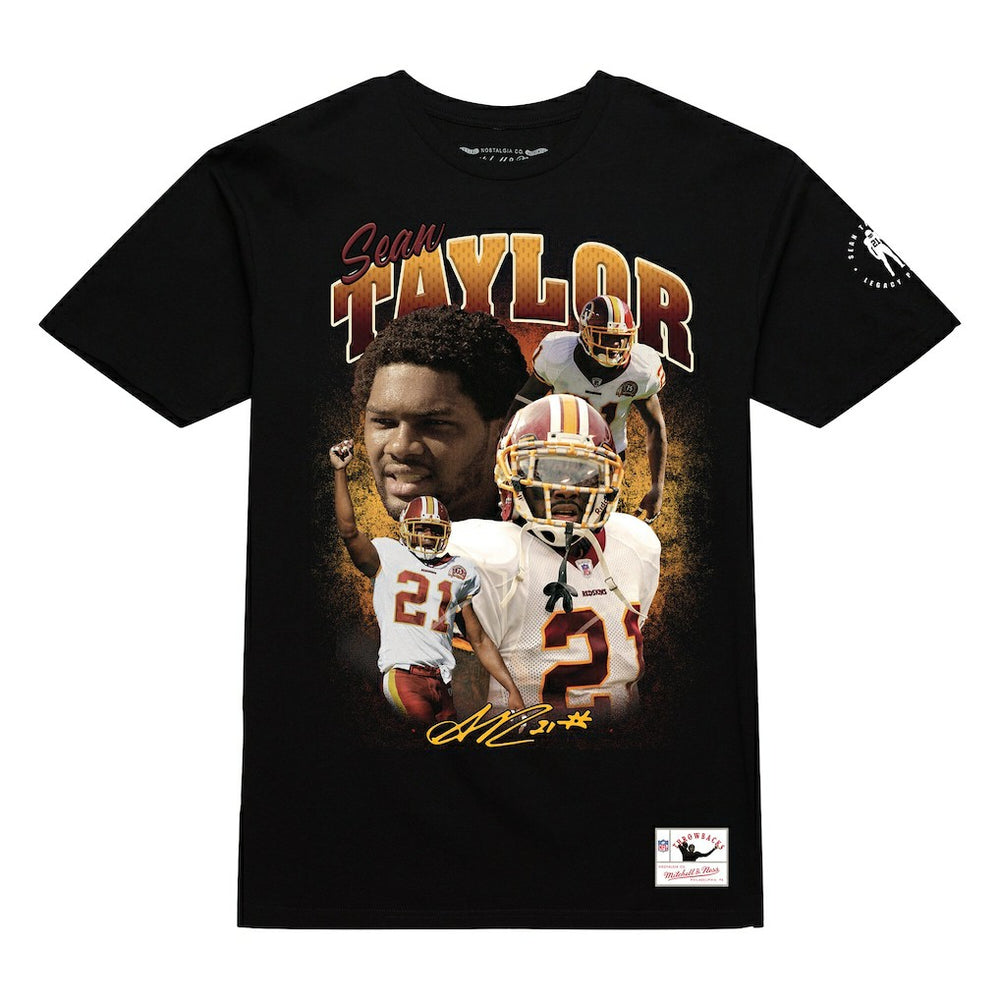 Sean Taylor Washington Commanders Graphic T-Shirt Black | Mitchell & Ness