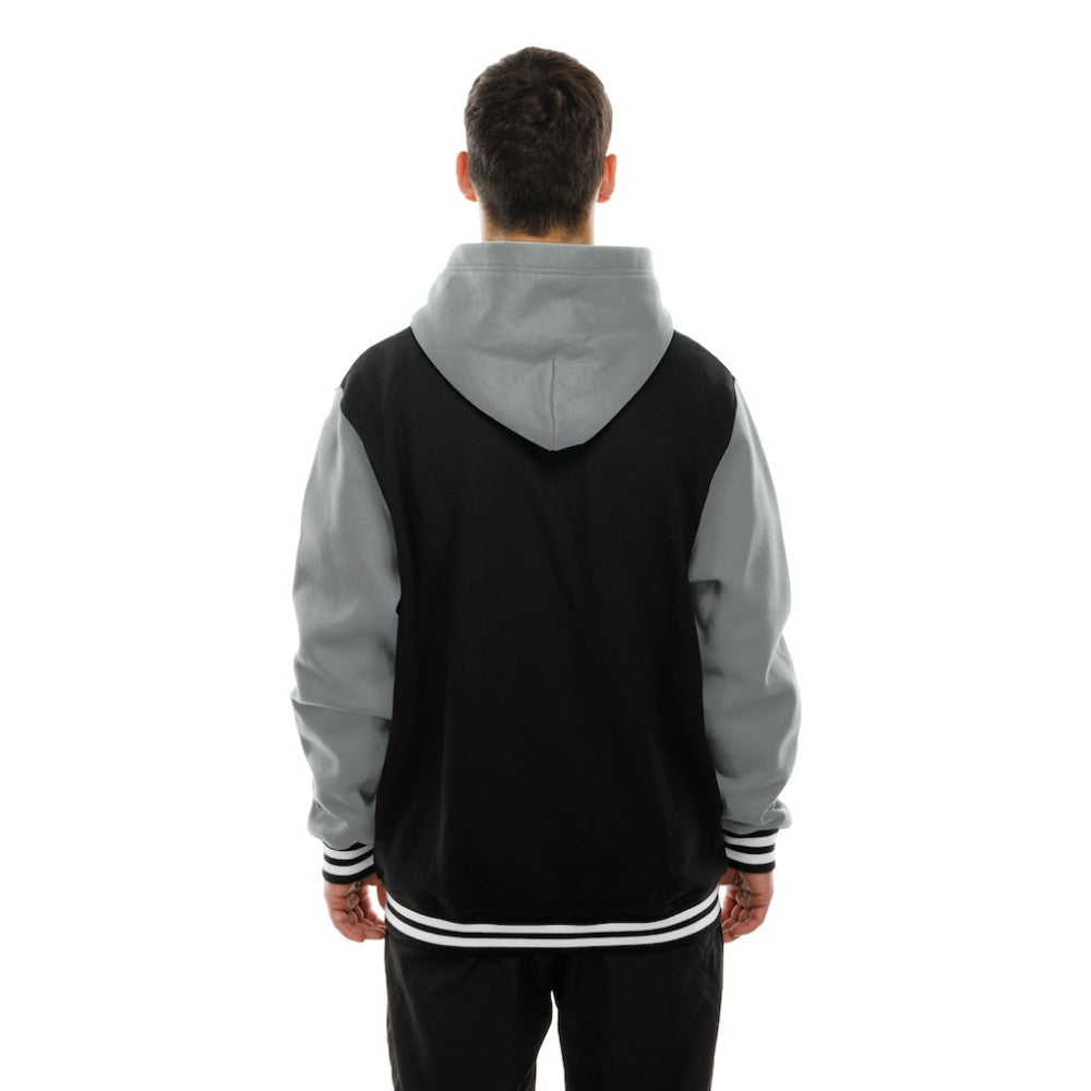 Vegas Golden Knights New Era Full-Snap Fleece Hoodie Jacket - Black/Grey - NHL