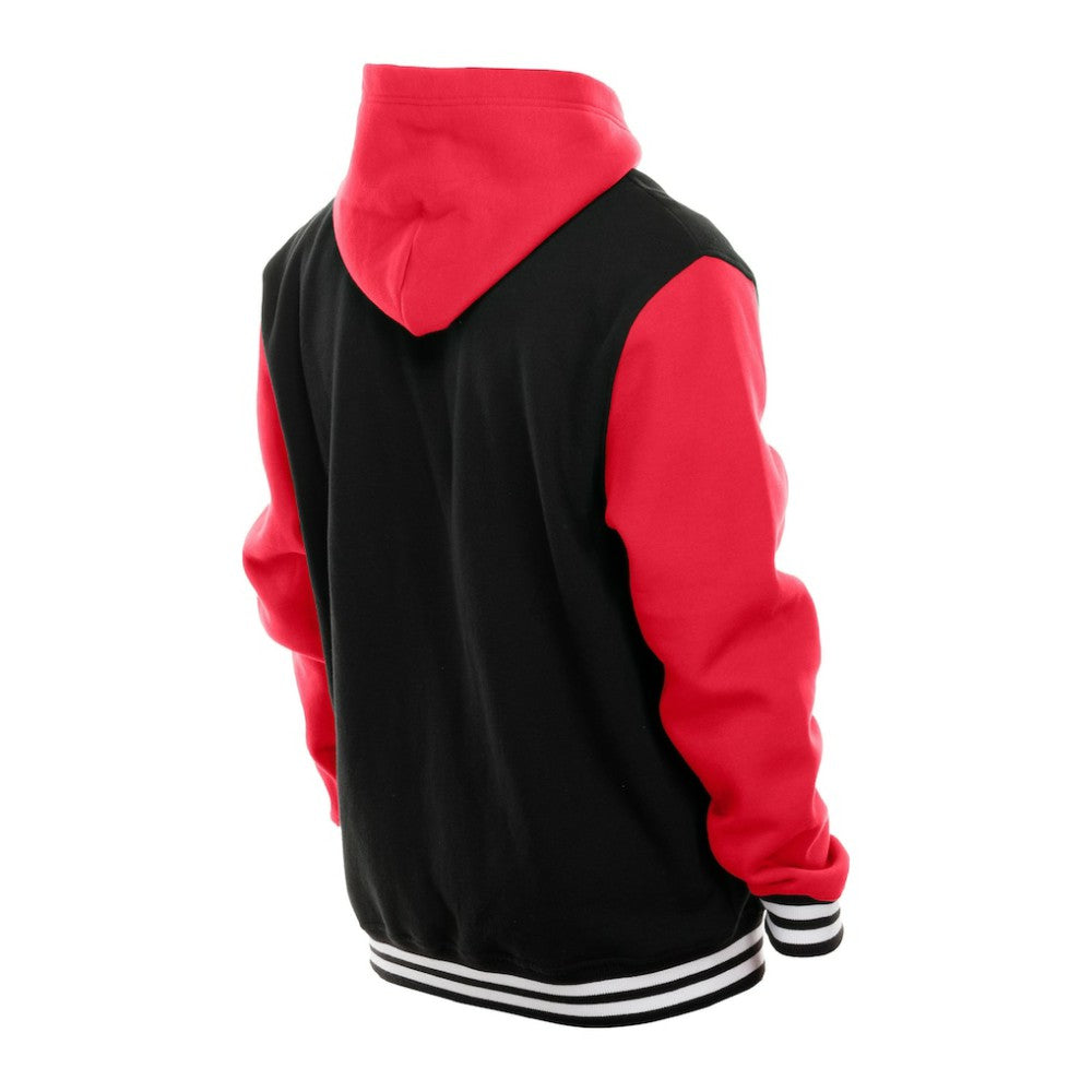 Detroit Red Wings New Era Full-Snap Fleece Hoodie Jacket - Black/Red - NHL
