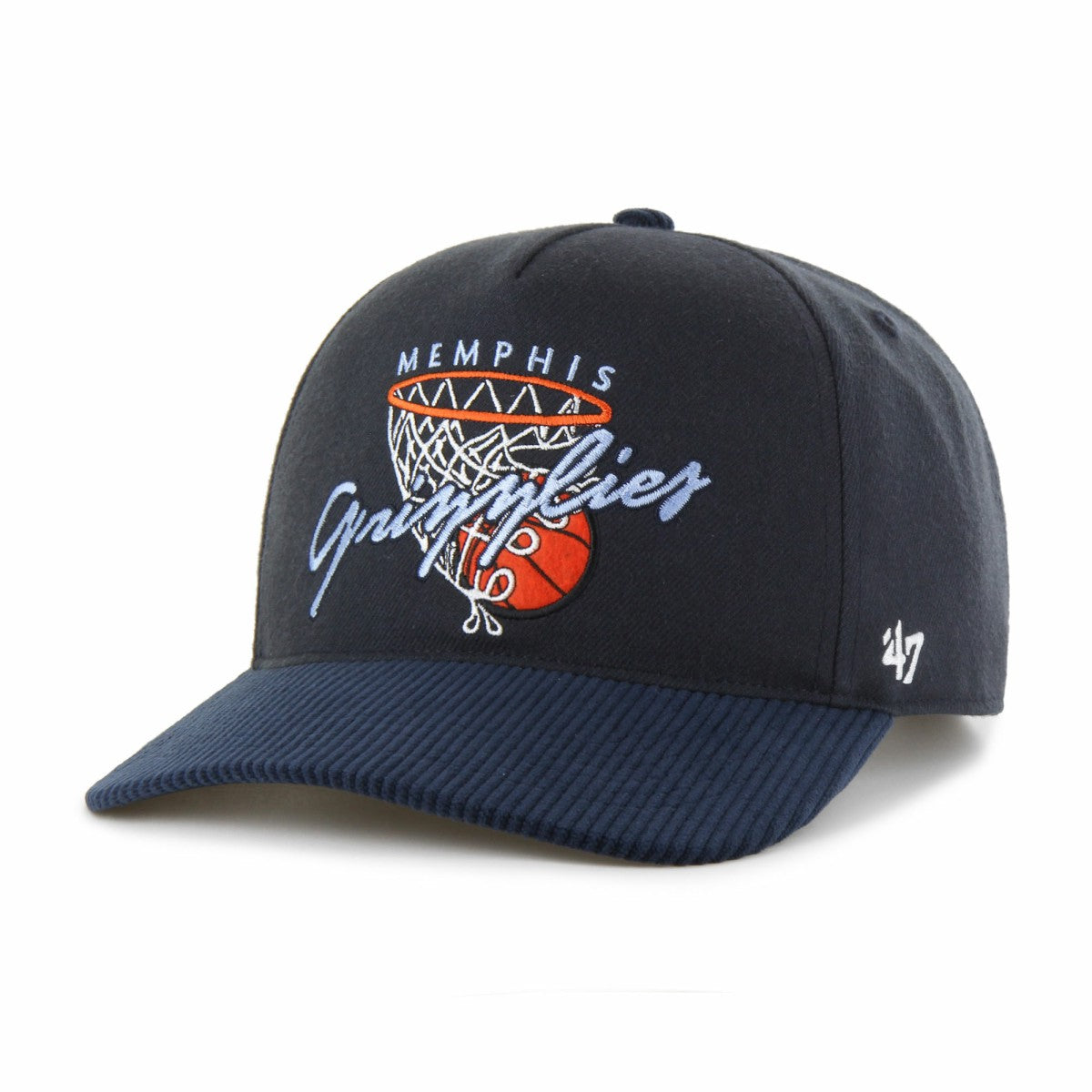 Memphis Grizzlies '47 Nothing But Net Hitch Adjustable Hat Navy - NBA
