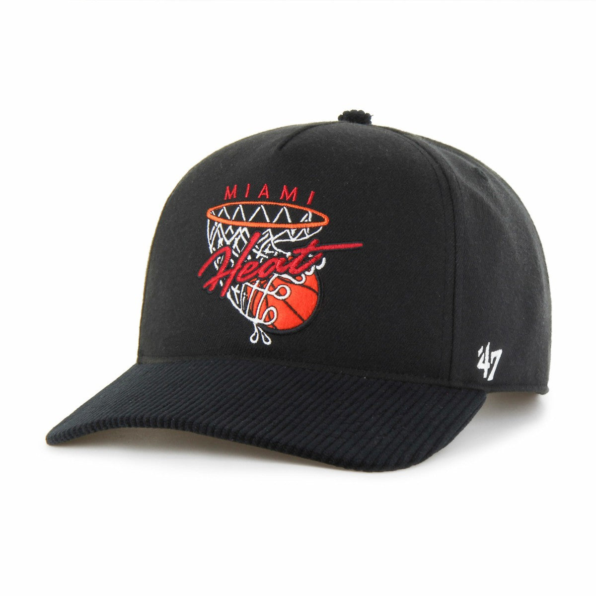 Miami Heat '47 Nothing But Net Hitch Adjustable Hat Black - NBA