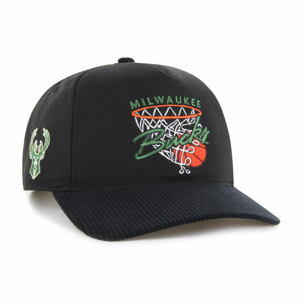 Milwaukee Bucks '47 Nothing But Net Hitch Adjustable Hat Black - NBA
