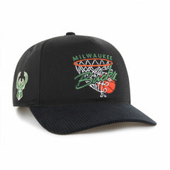 Milwaukee Bucks '47 Nothing But Net Hitch Adjustable Hat Black - NBA