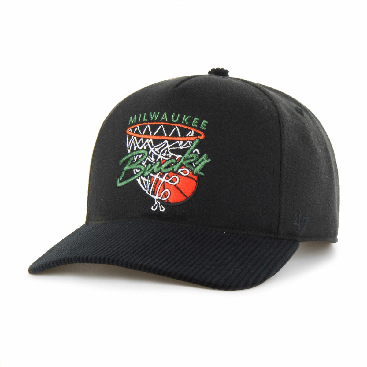Milwaukee Bucks '47 Nothing But Net Hitch Adjustable Hat Black - NBA