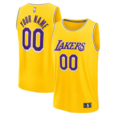 Los Angeles Lakers Youth Custom Fastbreak Jersey Icon Gold - NBA