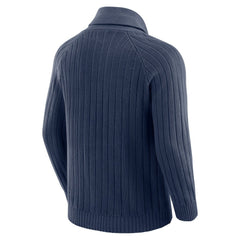 Dallas Cowboys J. Palmer The Playmaker Cardigan Raglan Sweater Navy | NFL