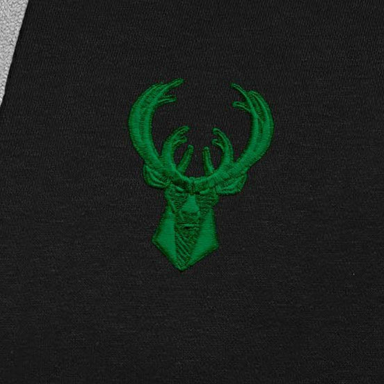 Milwaukee Bucks Antigua St. Patrick's Day Victory Raglan Pullover Hoodie Black - NBA