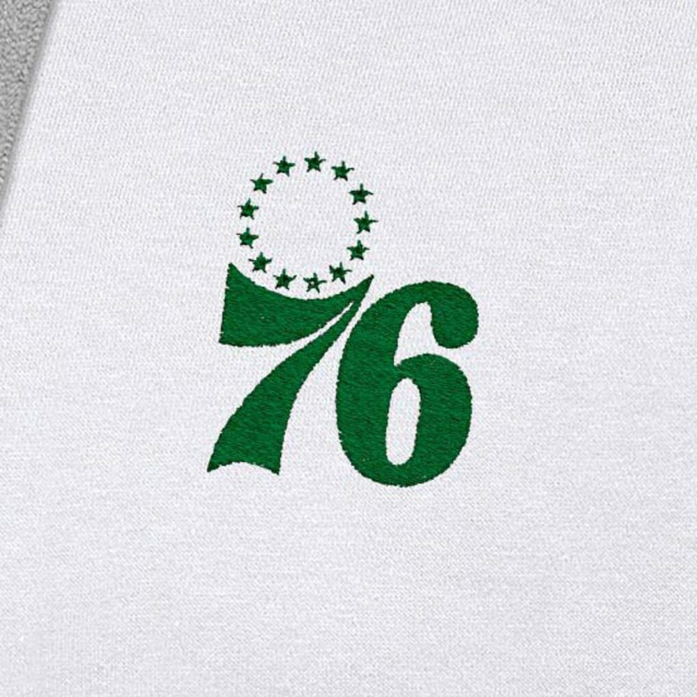 Philadelphia 76ers Antigua St. Patrick's Day Victory Raglan Pullover Hoodie White - NBA