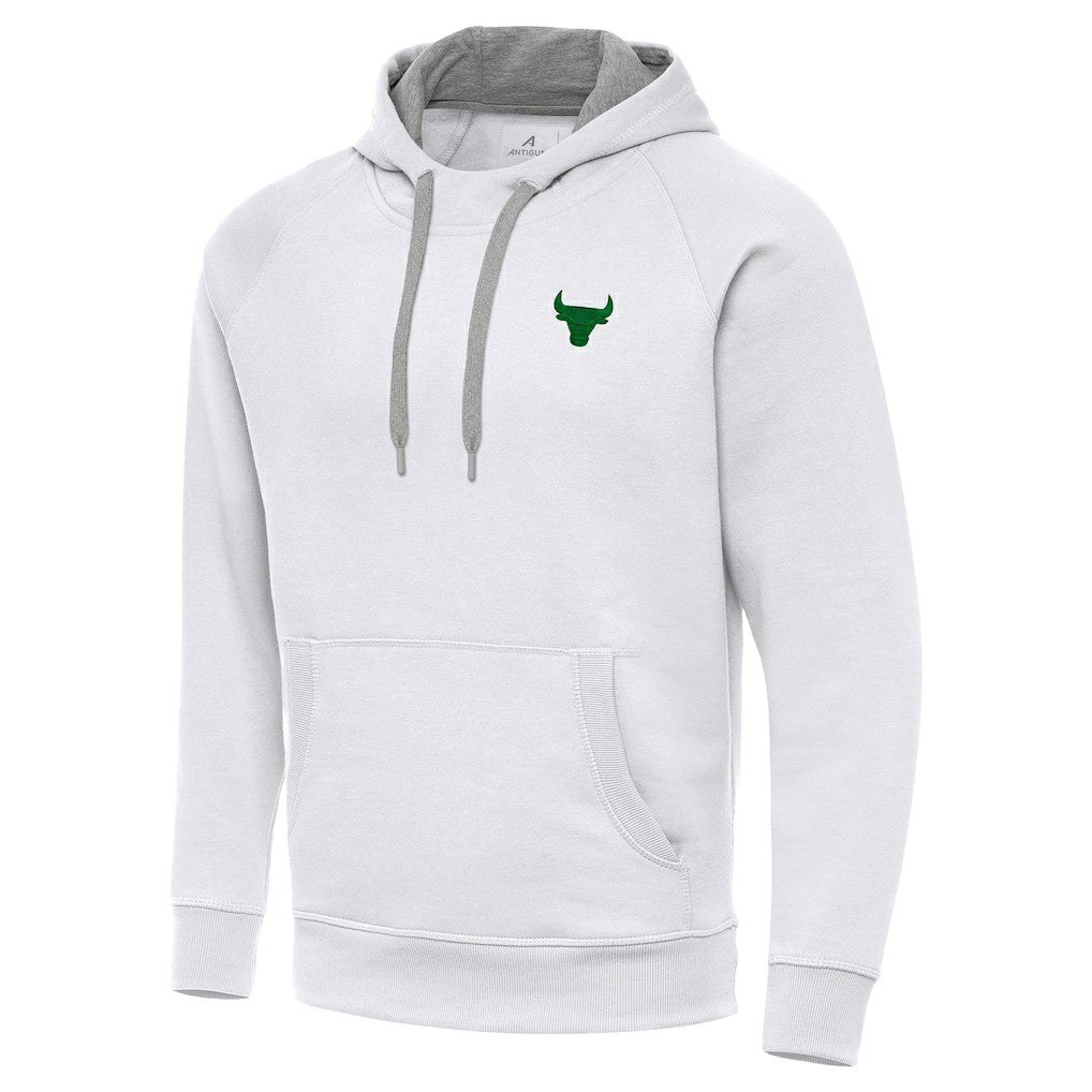 Chicago Bulls Antigua St. Patrick's Day Victory Raglan Pullover Hoodie White - NBA