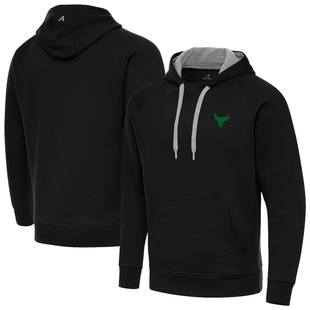 Chicago Bulls Antigua St. Patrick's Day Victory Raglan Pullover Hoodie Black - NBA