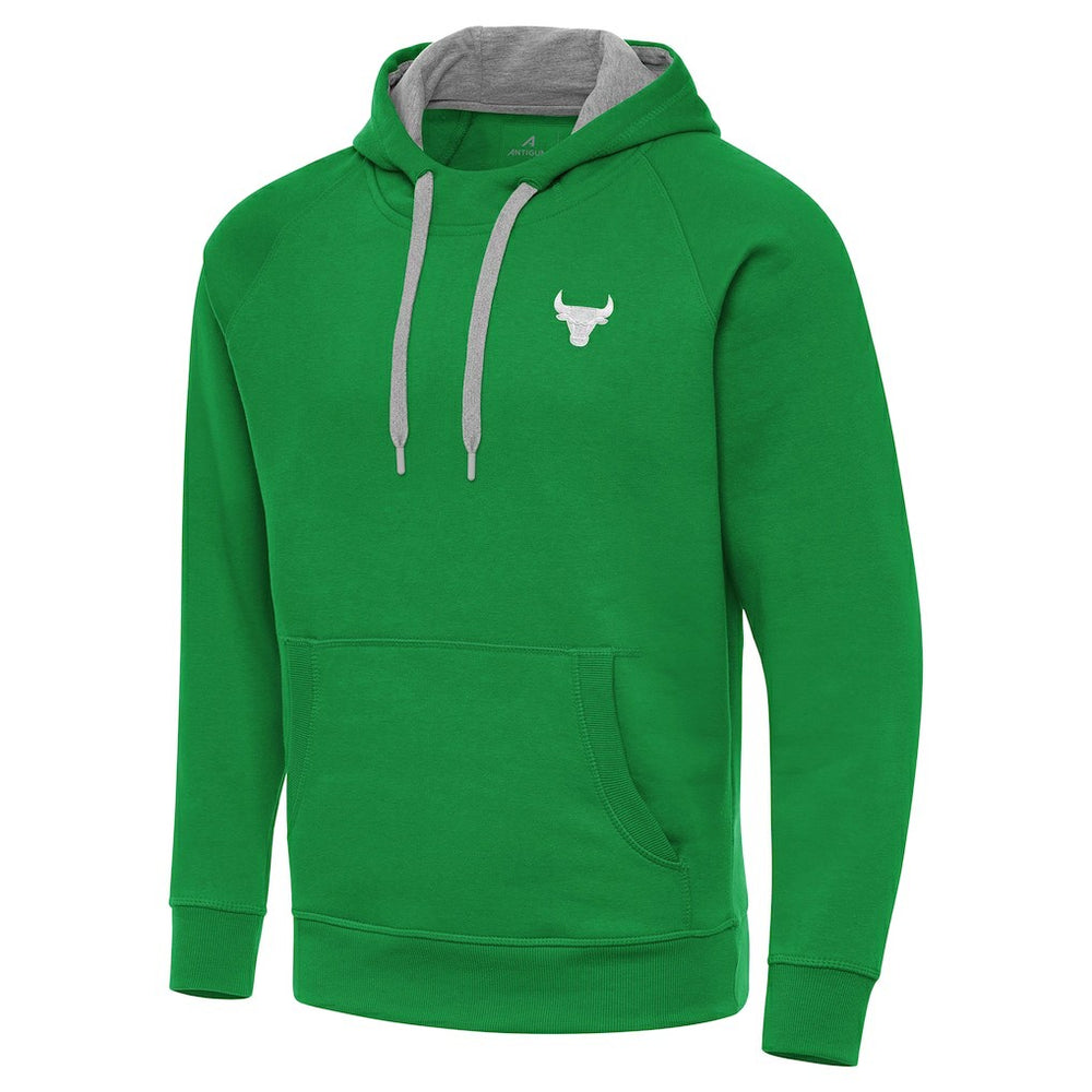 Chicago Bulls Antigua St. Patrick's Day Victory Raglan Pullover Hoodie Kelly Green - NBA
